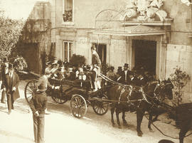 Lisboa. Marquês de Soveral que acompanhou o rei Eduardo de Inglaterra na visita ao Club Inglez na Rocha do Conde de Óbidos.