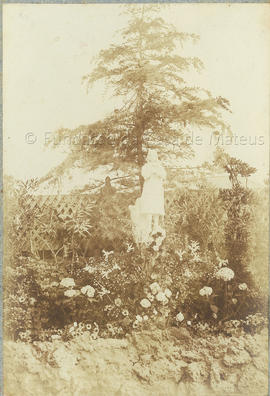 Statue de Sainte Jeanne d&#039;Arc sur la loggia du Séminaire Français